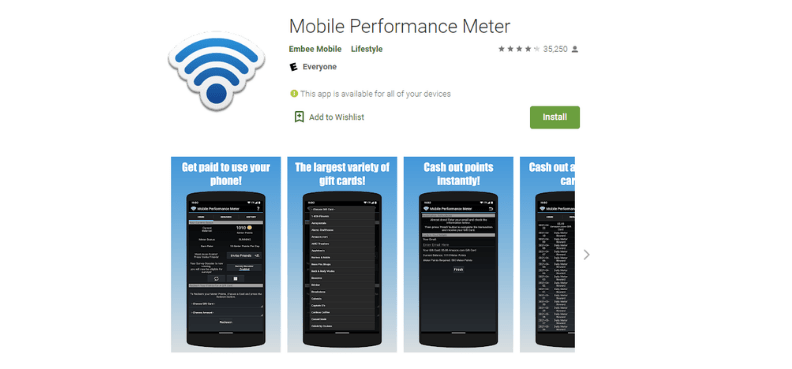Mobile Performance Meter