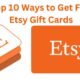Top 10 Ways to Get Free Etsy Gift Cards